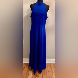Chic Royal Blue Sleeveless Maxi Dress